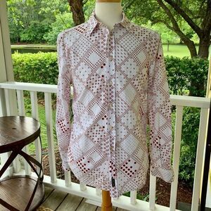 Raen (Italian) Geometric Print L/S Shirt.